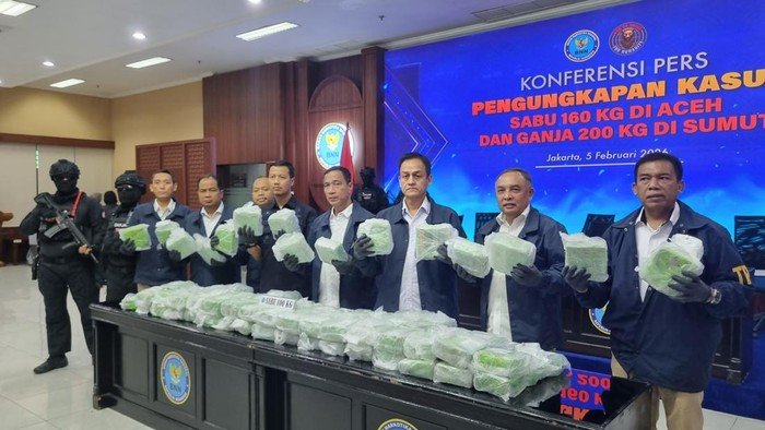 BNN Gagalkan Peredaran Sabu di Aceh Senilai Rp 208 M